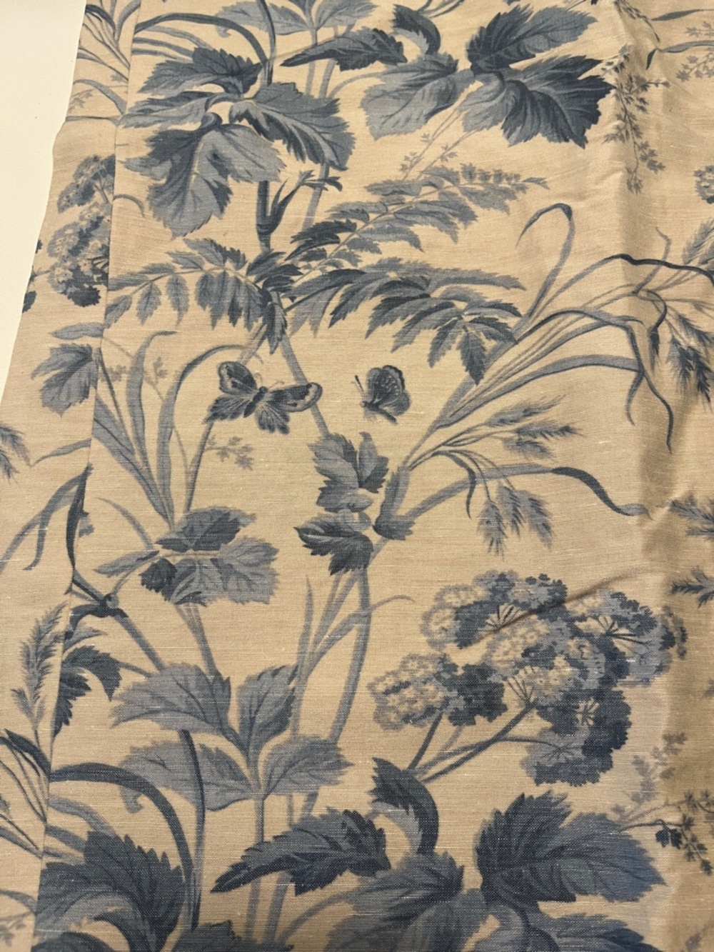 Vintage TALBOTS Silk Linen Floral Skirt with Blue Floral Print - Picture 6 of 12